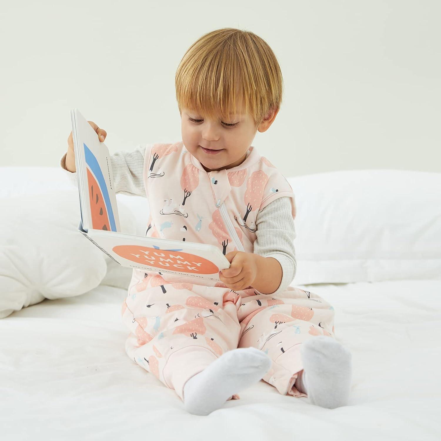 Duomiaomiao 3,5 TOG-slaapzak voor baby's, 100% katoen, babyslaapzak winter, meisjes, pasgeborenen, jongens, slaapzak, warme pasgeborenen kinderen (100