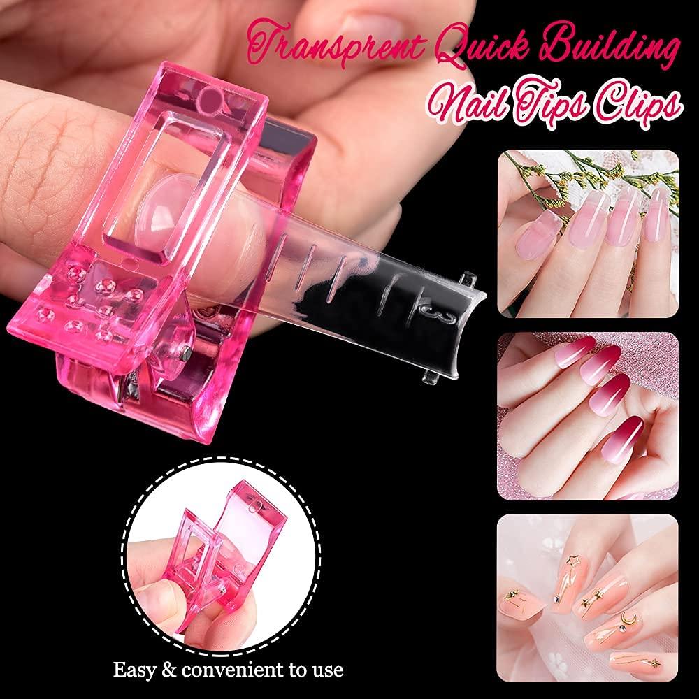 12 Pieces Polygel Nail Clip Nail Clips for Polygel Nail Extension