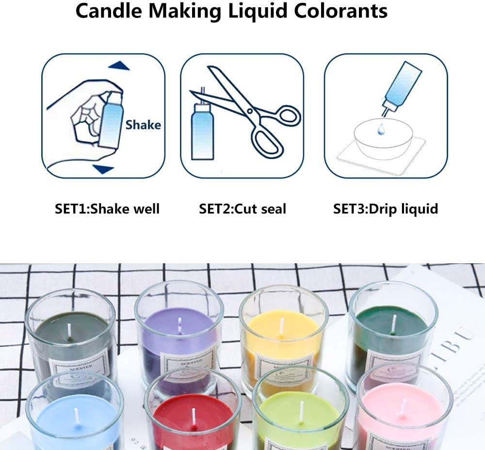 7 Colors Candle Dye Set for Vibrant Candle Making Liquid Colorants