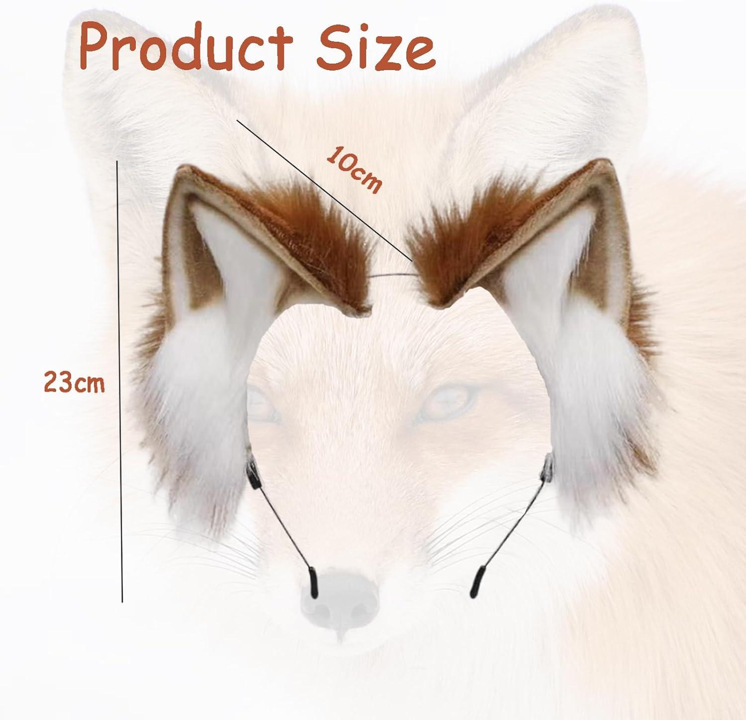 1PC Pluche Faux Vos Bont Hoofddeksel Cosplay Kostuum Kattenoren Haarring Haar Sieraden Mooie Hoofdband kopen vanaf een prijs van 1.7