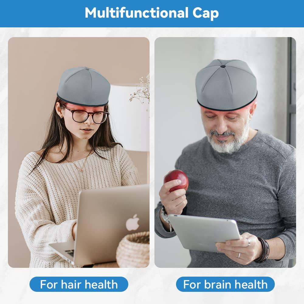 Red Light Therapy Devices, Head Cap with Red Light 660nm and Infrared Light  850nm Wavelength,Led Hats Care Scalp for Men Women,Relax Scalp basic-no  pulse mode