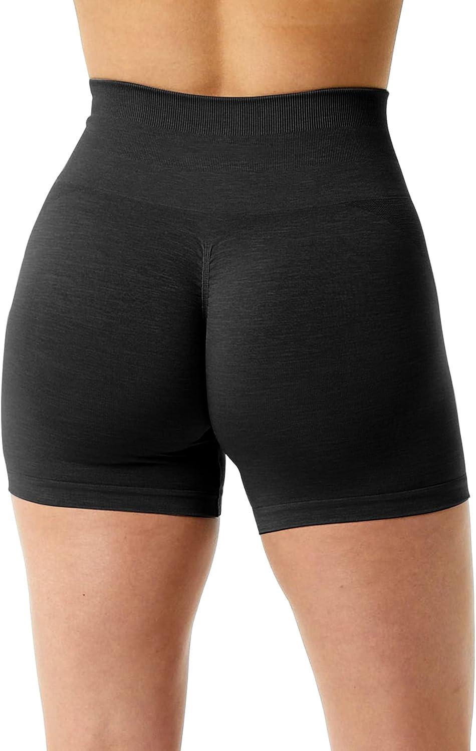 RUUHEE Women Seamless Scrunch Butt Contour Yoga Short 5 High Waist Booty  Workout Biker Shorts, Brown, Medium : : Clothing, Shoes &  Accessories