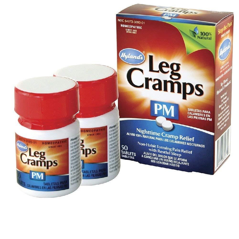 Hyland's Leg Cramps PM with Quinine Tablets 50 Count Pack of 2