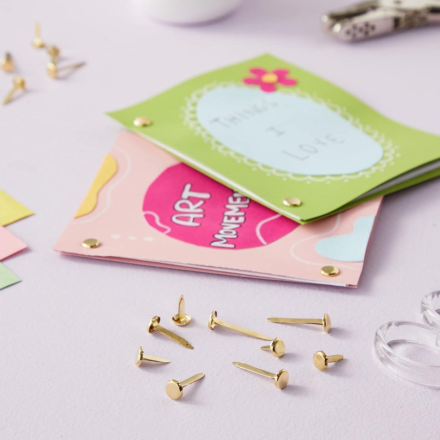 Mini Metal Brads Paper Fasteners Assorted Colors Split Craft Pins