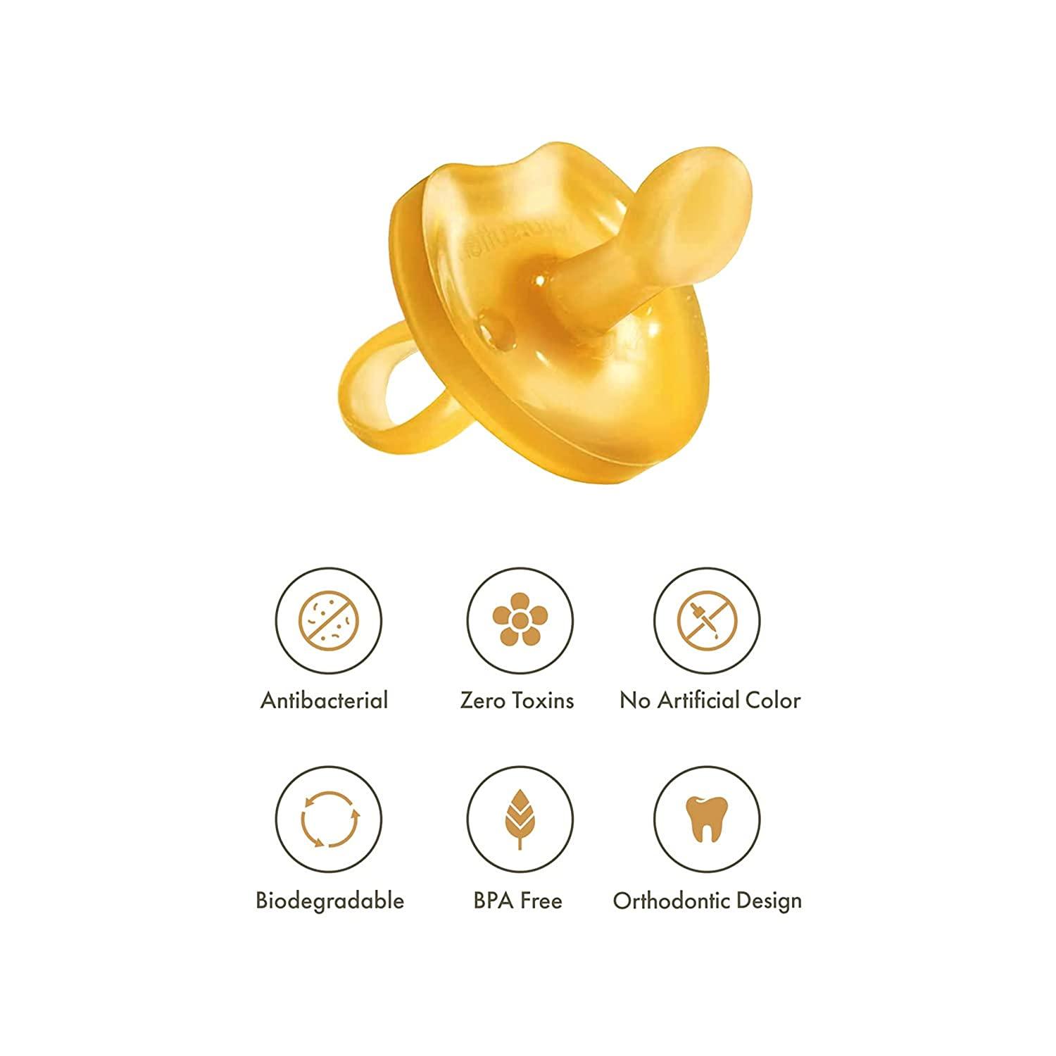 Natursutten Orthodontic Pacifier 06 Months Natural Rubber Pacifier