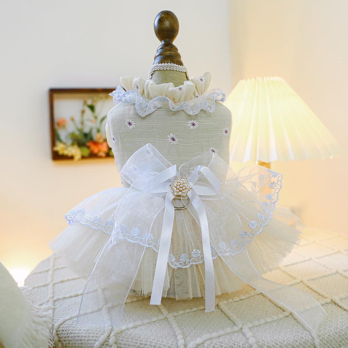 BT Bear Smally Dog & Cat Princess Tutu Dress - Lace Wedding Outfit for  Small Pets - Size M Apricots | Buy Now with Express International Delivery  | GoSupps.com