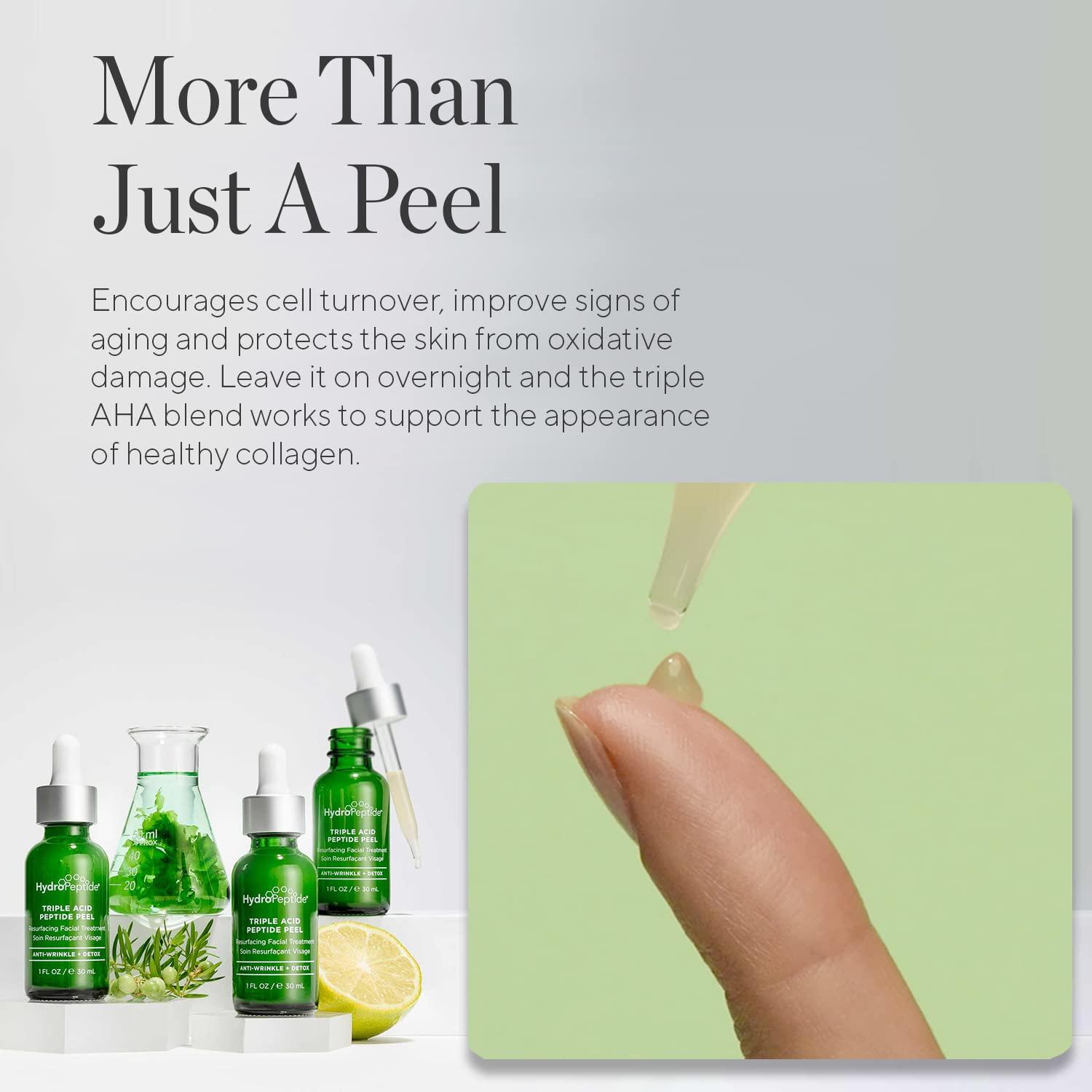 HydroPeptide Triple Acid Peptide Peel and Power Lift Moisturizer Bundle ...