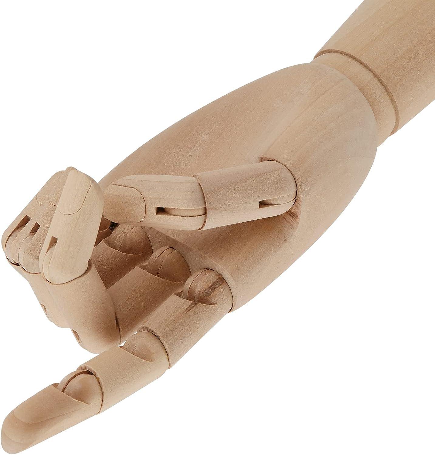 Wooden Mannequin Hand for Nails Flexible Movable Fingers Manikin Arms  Jewelry Display Props Artist Model Hand Mannequin 