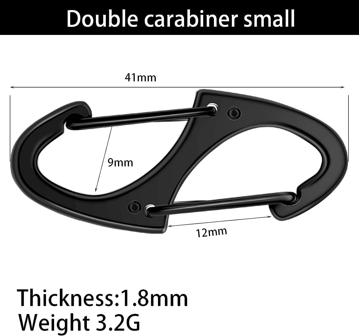  20 Pieces S Carabiner Small Alloy Snap Hook Zipper