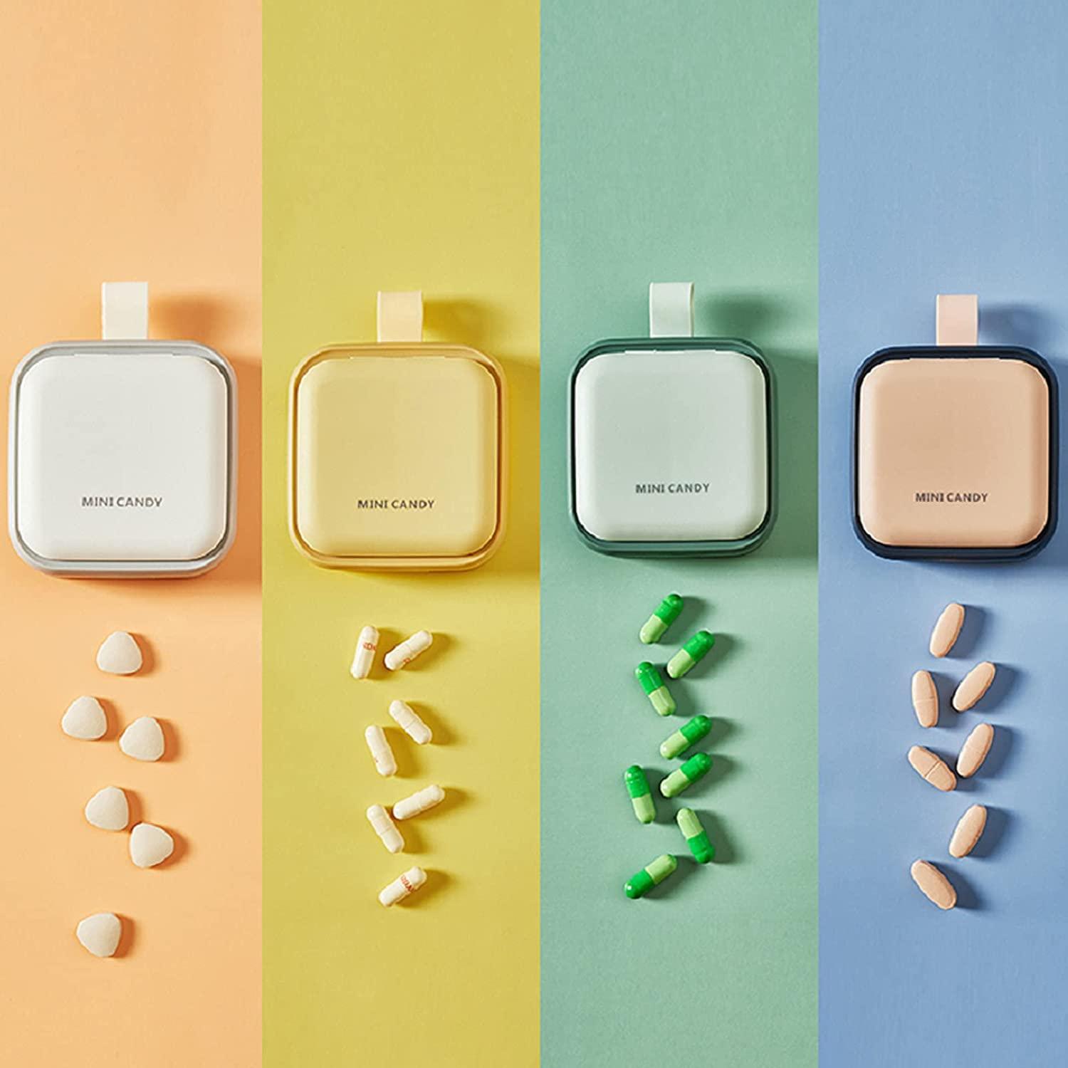 Small Pill Case, Cute Pill Box Acedada Travel Daily Pill Organizer