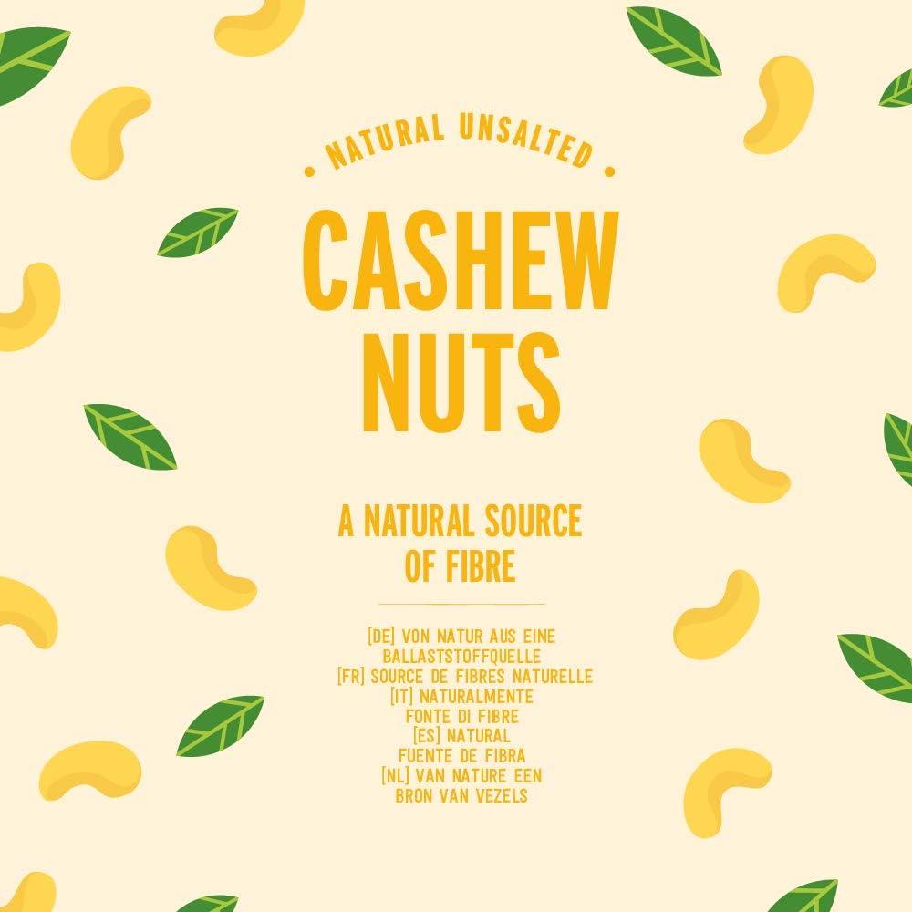 Amazon Brand Happy Belly Whole Cashews 500 g 500 g (Pack of 1)