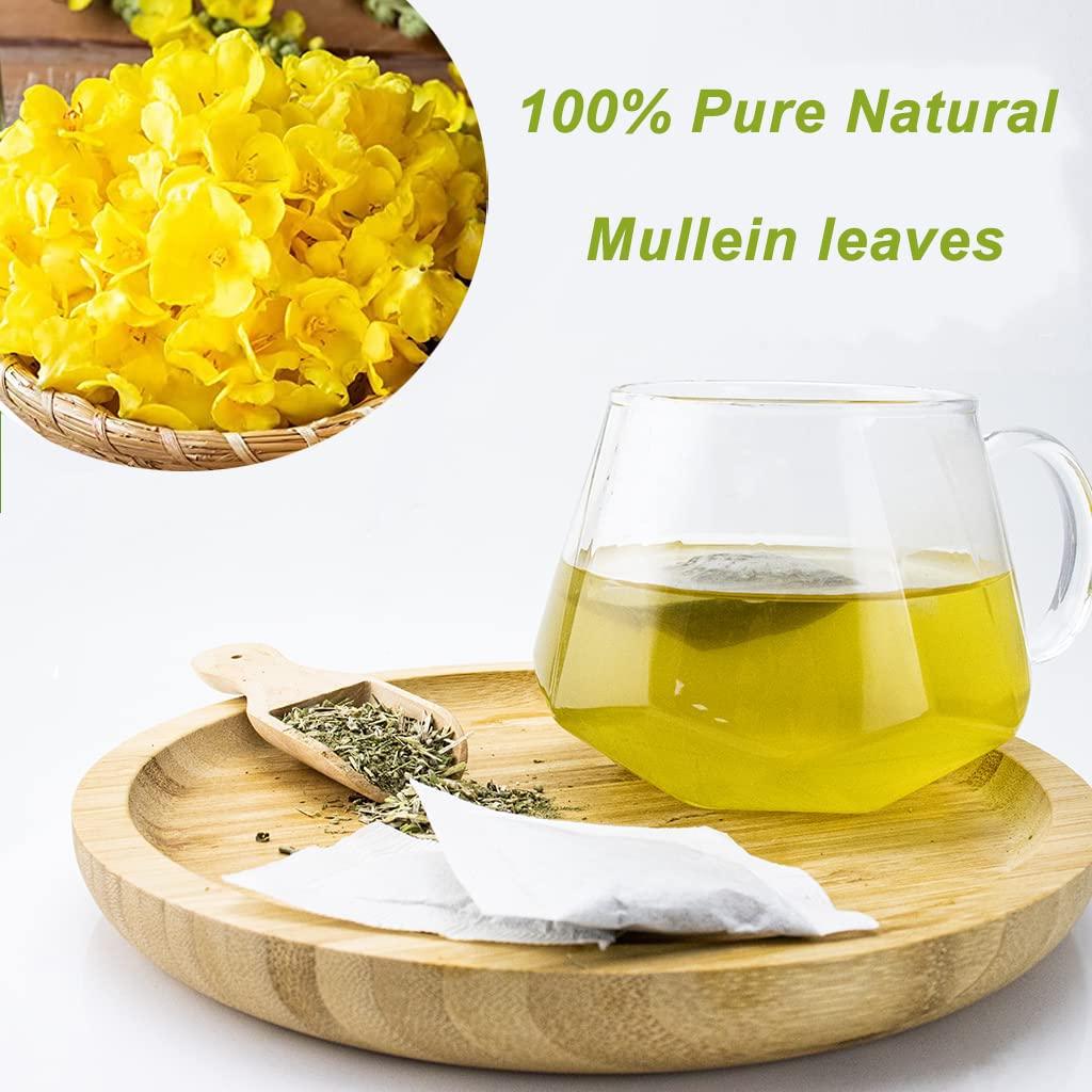 Mullein Leaf Tea, Mullein Herbal Tea for Lung Detox, Mullein Tea for