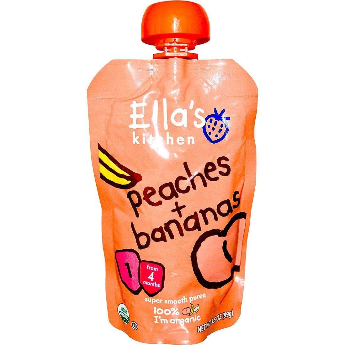 Ella'S Kitchen Peaches & Bananas 4 x 120g Peaches large