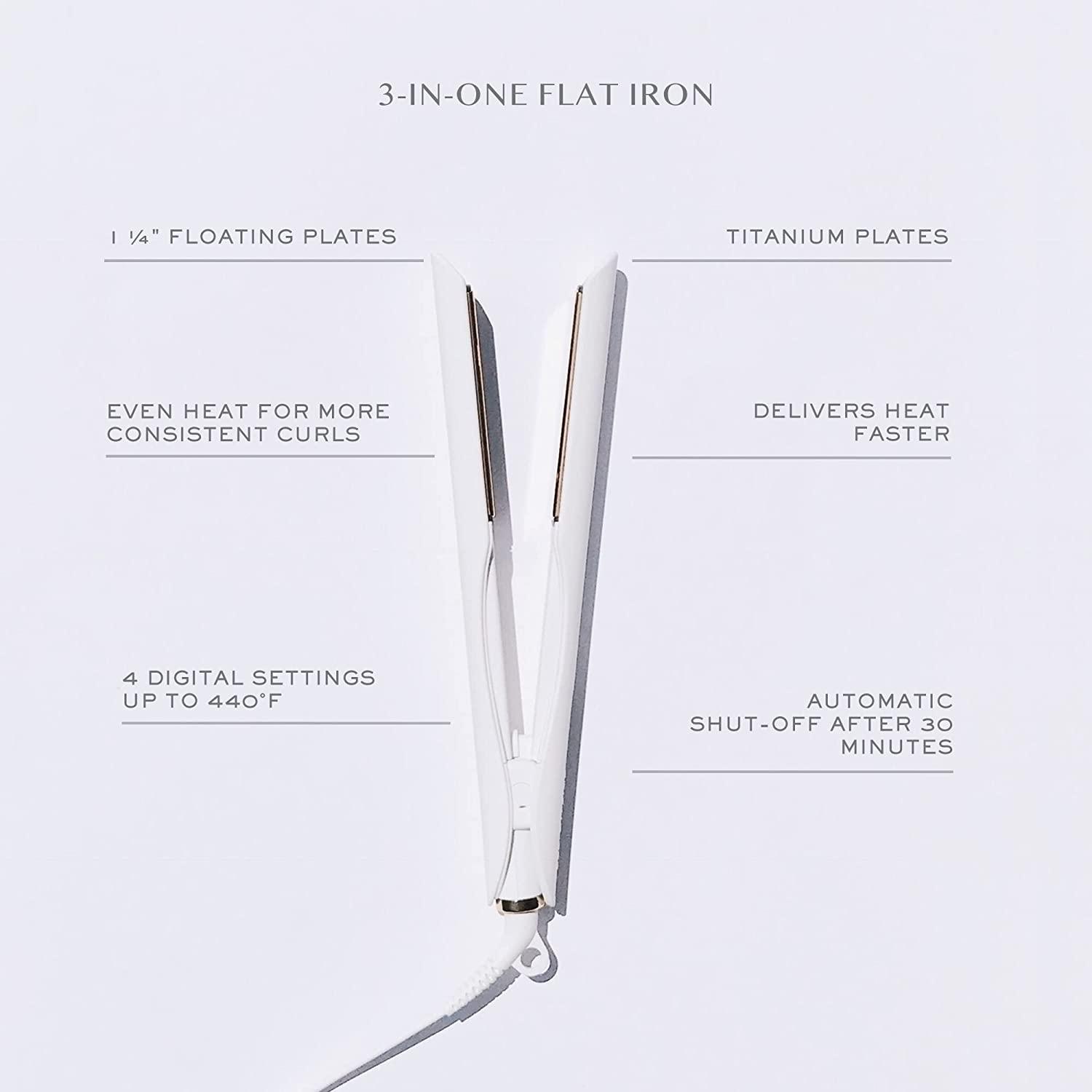 Kristin Ess Hair 3InOne Titanium Flat Iron Hair Straightener for