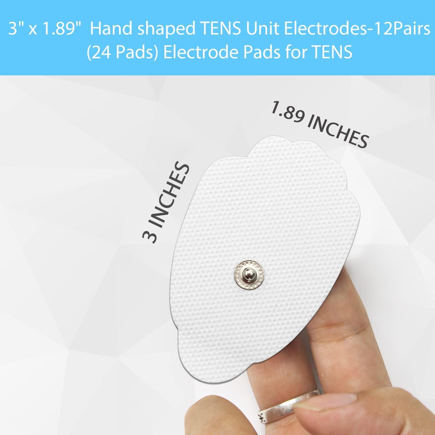 Buy TENS Unit Electrode Pads Reusable Premium Large Snap Electrodes