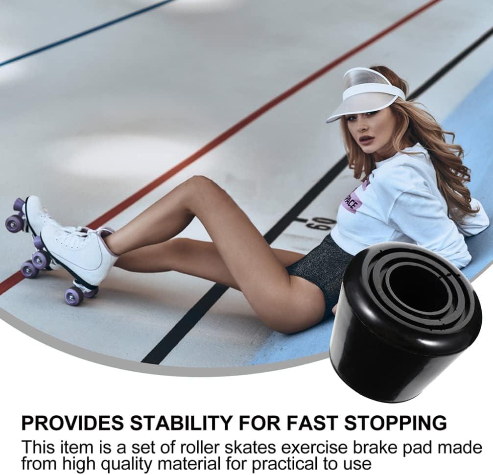 Abaodam Rubber Brake Block Stoppers PU Roller Skate Toe Stoppers Black