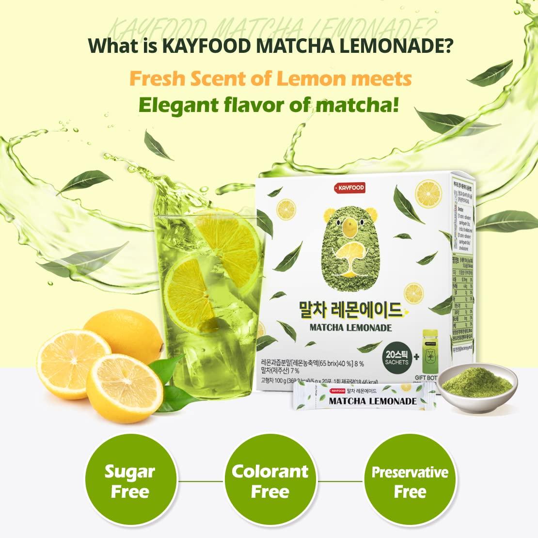 KAYFOOD Matcha Lemonade Premium Korean Green Tea & Lemon Juice Powder