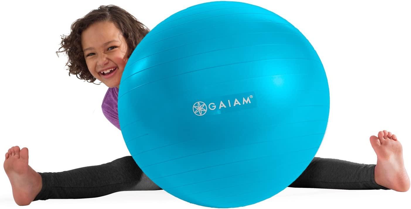 Gaiam Kids Balance Ball - Exercise Stability Yoga Ball, Kids Alternative  Flexible Seating for Active Children in Home or Classroom (Satisfaction  Guarantee), 45cm Blue 45cm