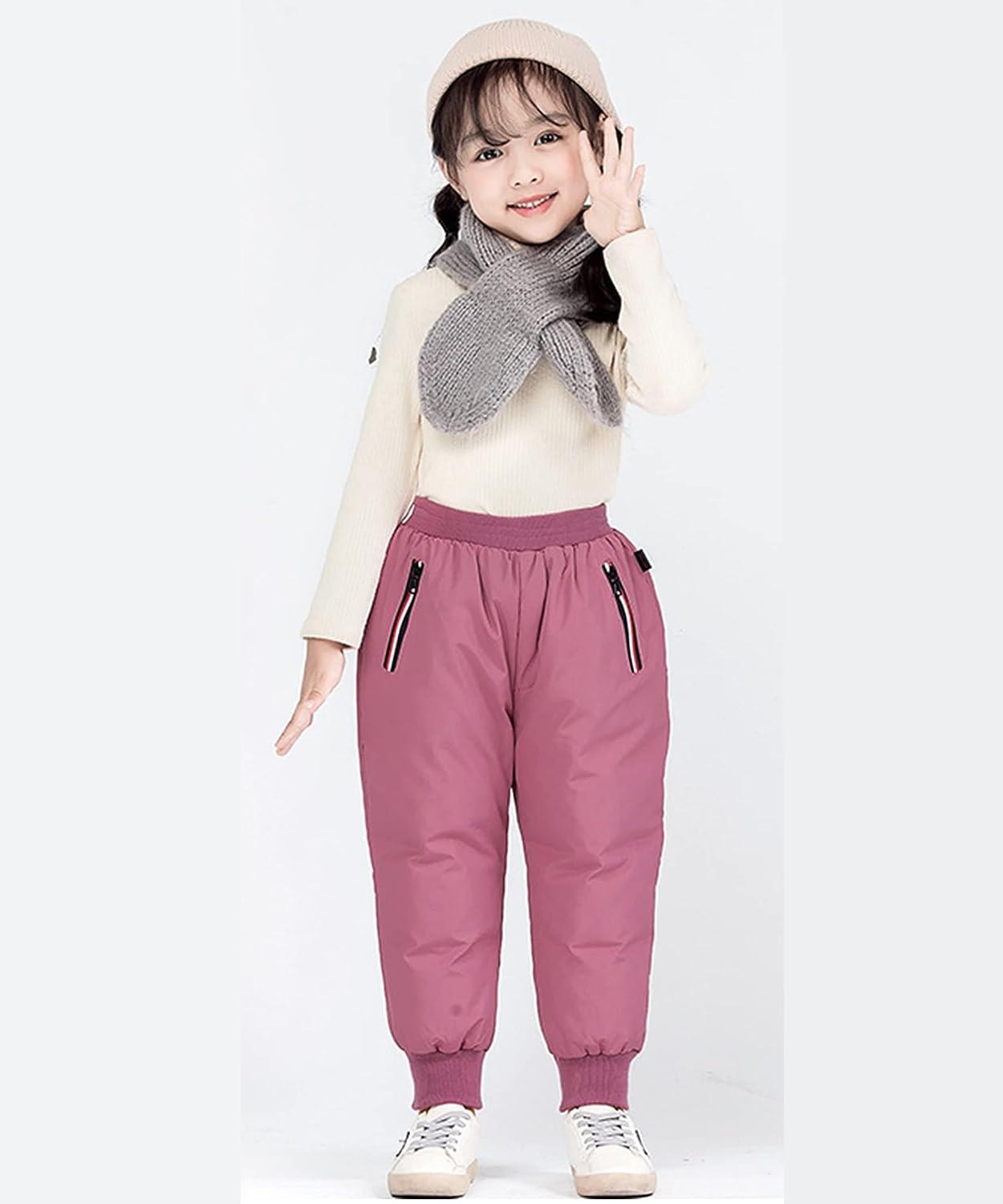 C2M Boys Girls Down Snow Pants Water Resistant Thick Warm Pants