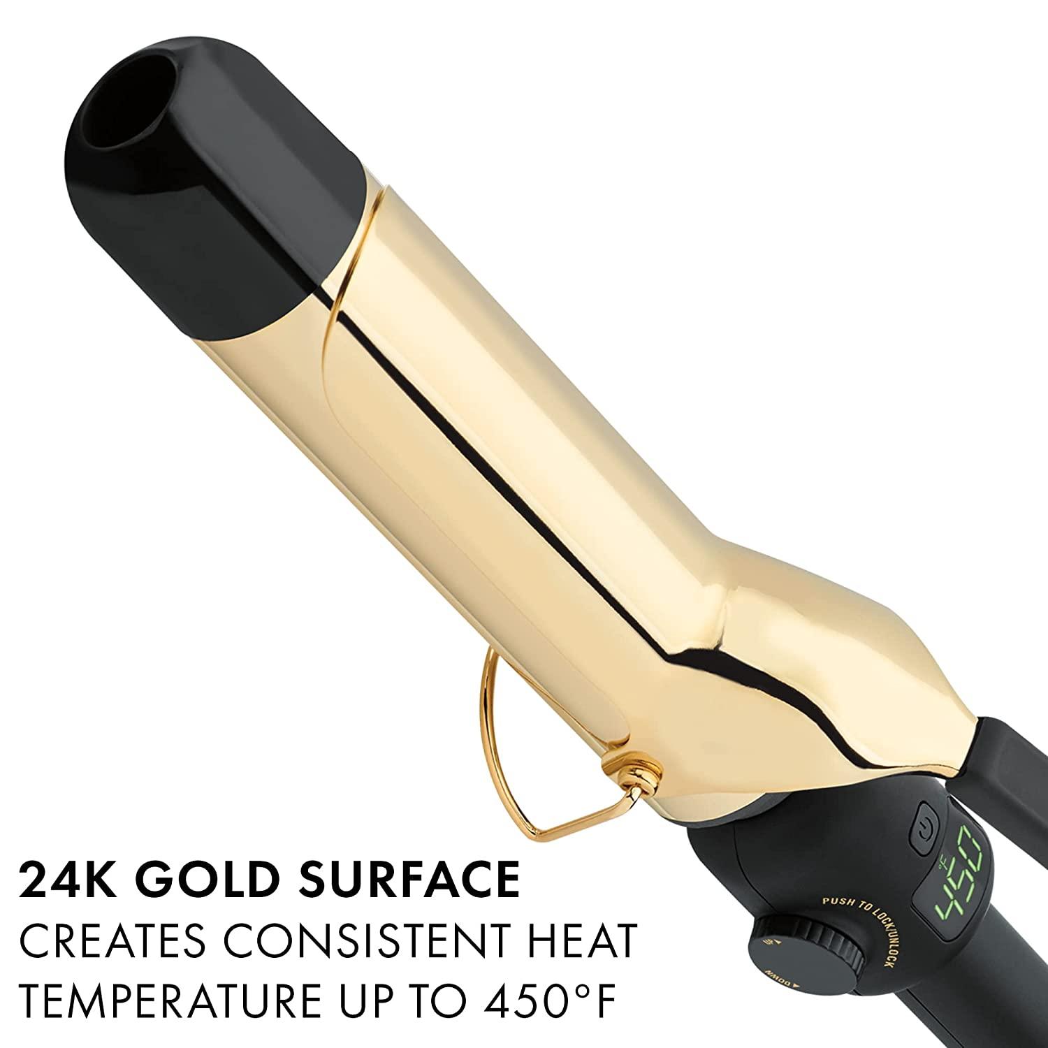 HOT TOOLS 24K Gold 1-1/2'' Digital Curling Iron Professional