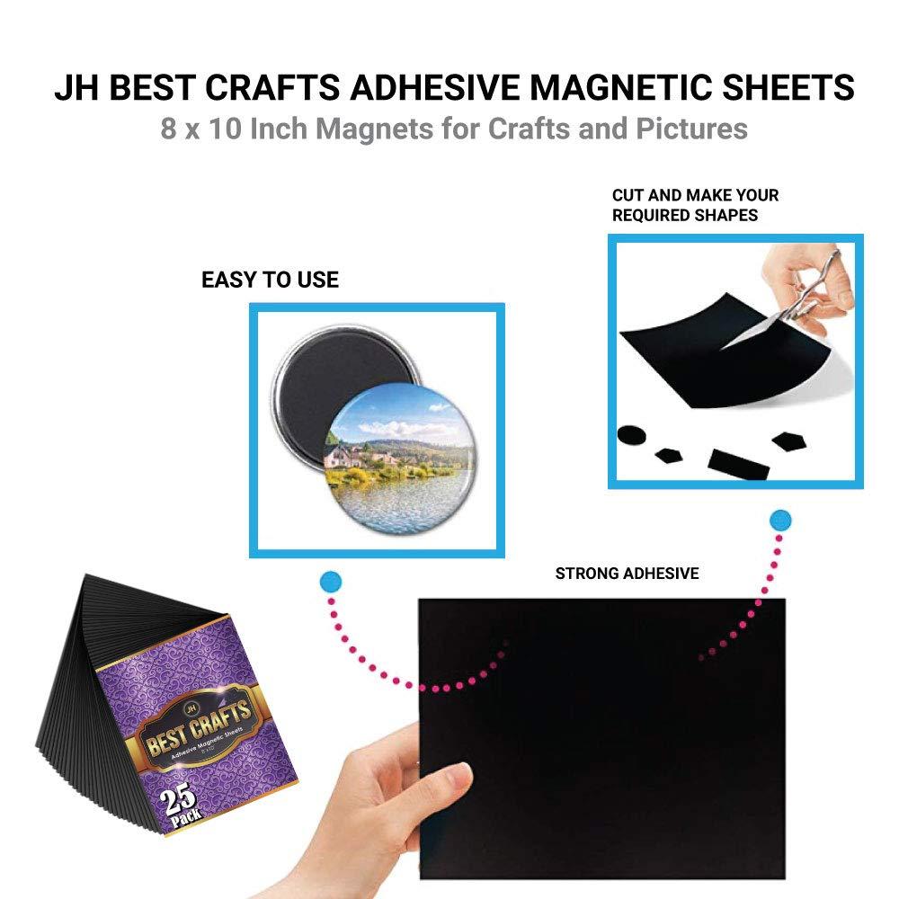 DIY Photo Magnets - Using flexible adhesive magnetic sheets 