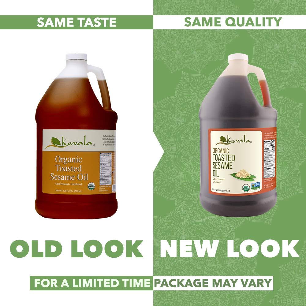 Kevala Organic Toasted Sesame Oil, 1 Gallon (128 Fl Oz)