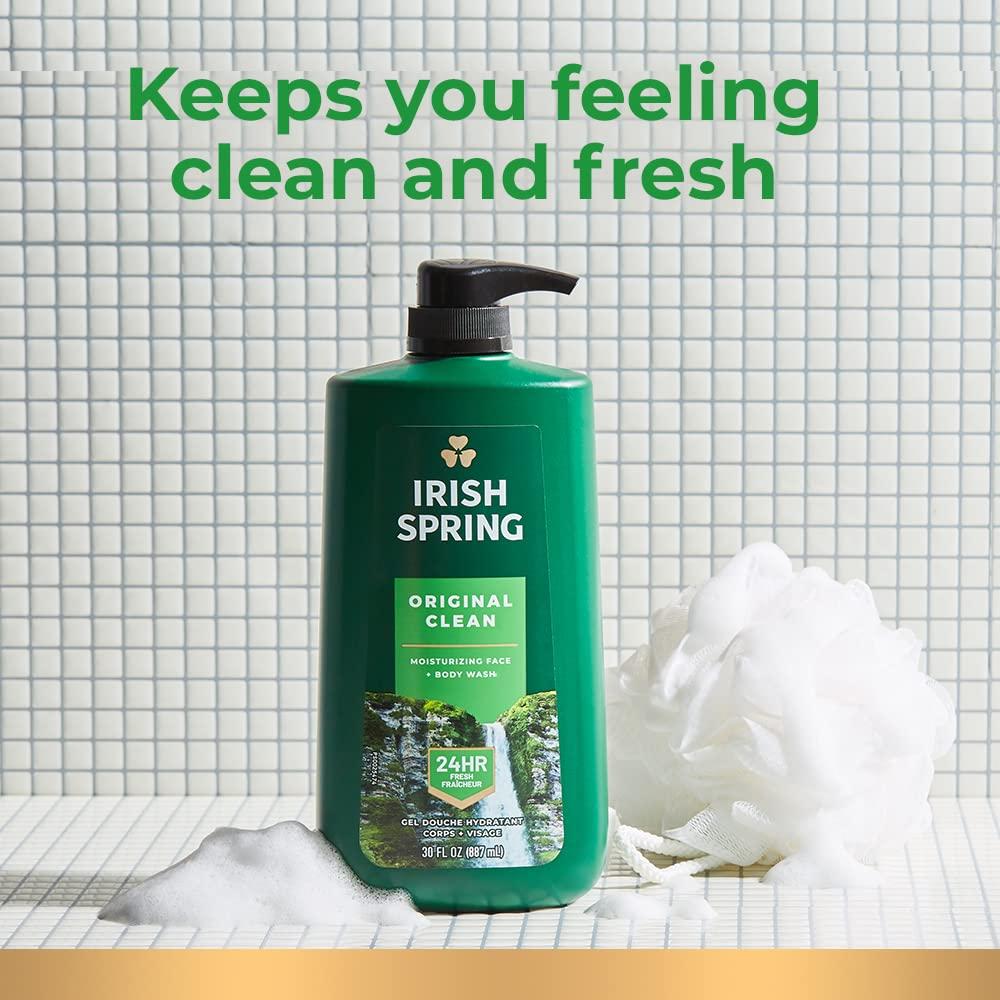 Irish Spring Original Clean Body Wash 30 Oz Pump Original Clean 30 Fl