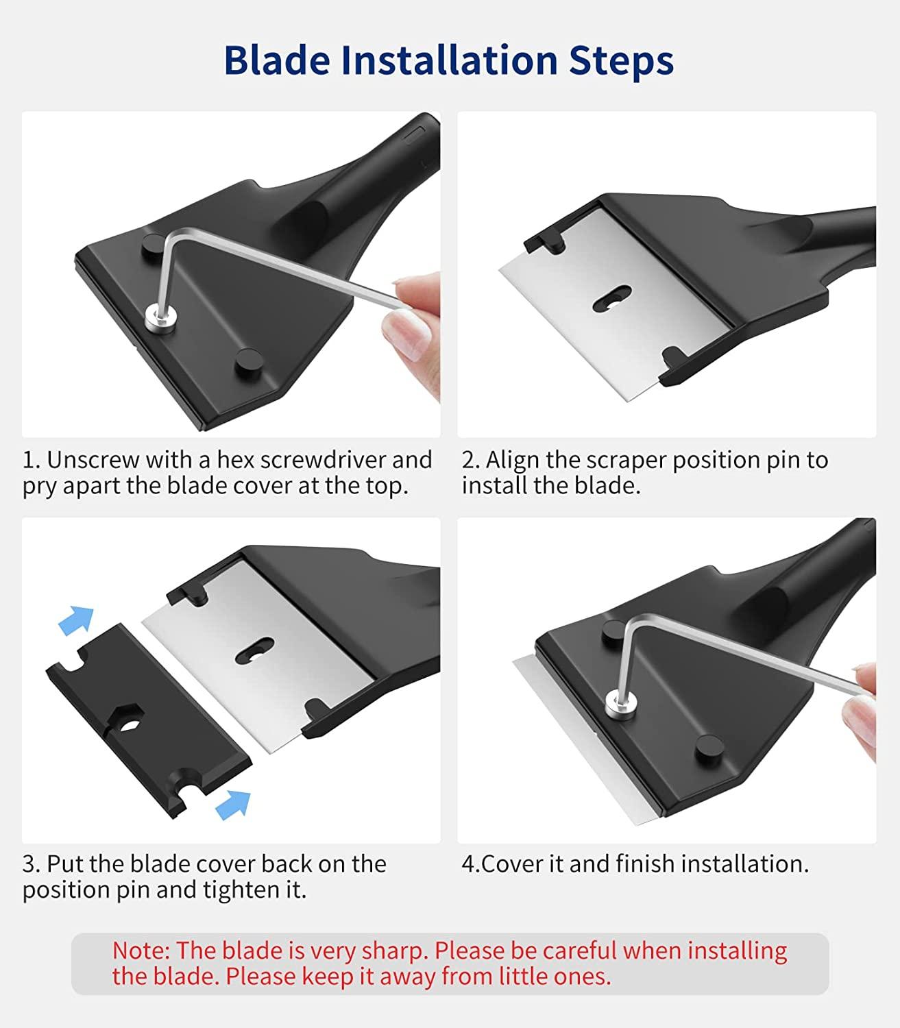 Faveetie Aquarium Algae Scraper for Glass Aquariums with 5 Replaceable
