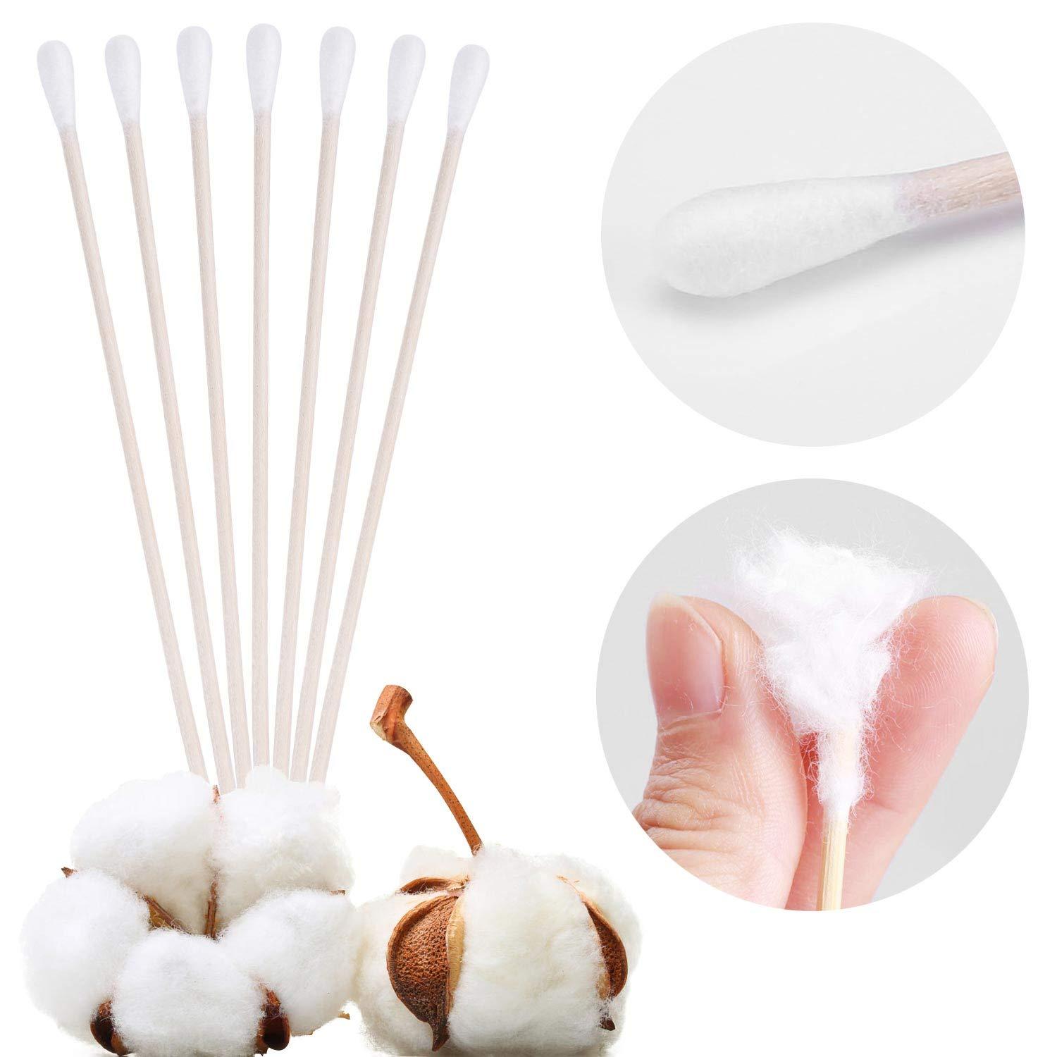 Tbestmax 6" 300 pcs Cotton Swabs Wooden Sticks, Cotton Tipped Applicator Wood Handle for Gun