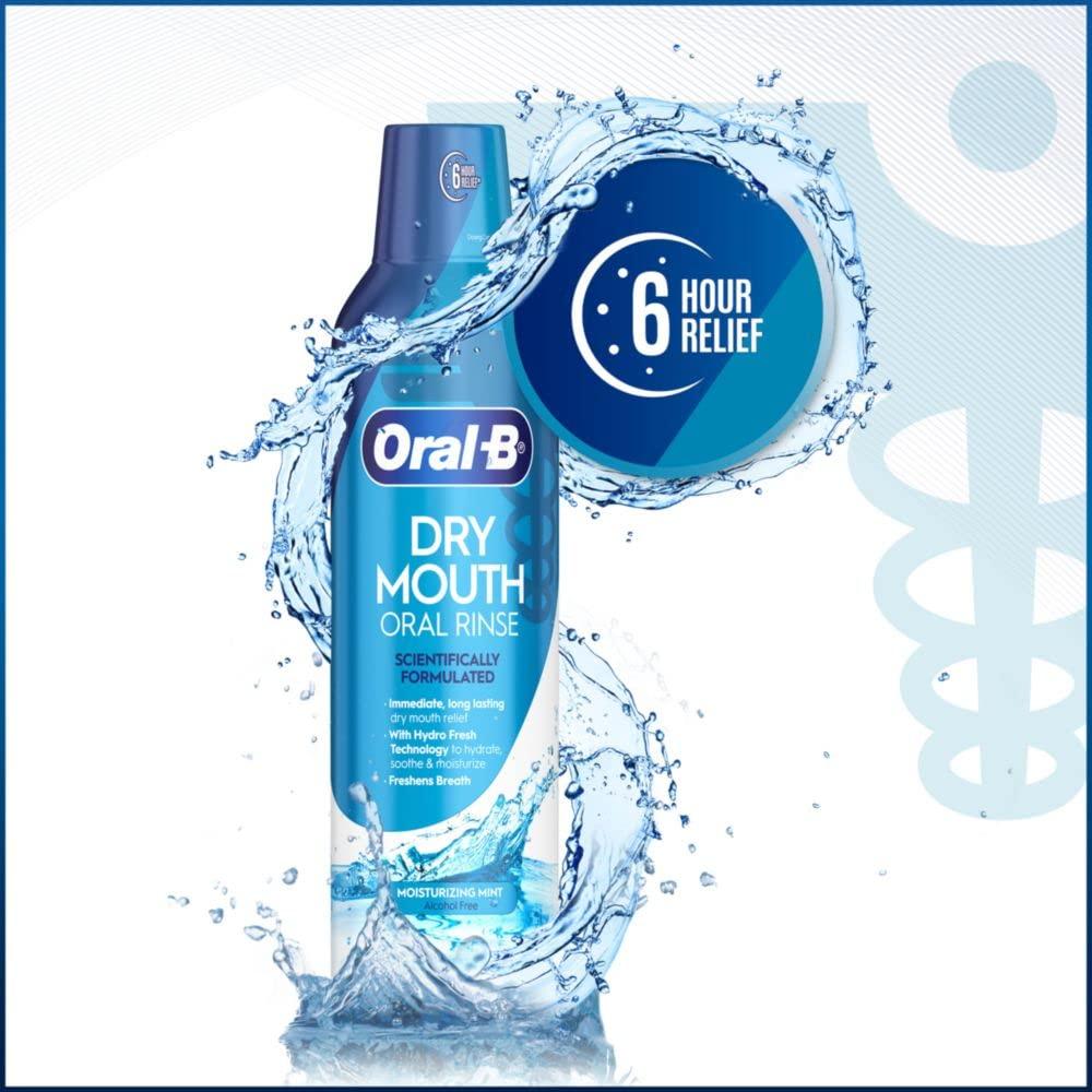 OralB Dry Mouth Oral Rinse Mouthwash Moisturizing Mint 16 Fl Oz