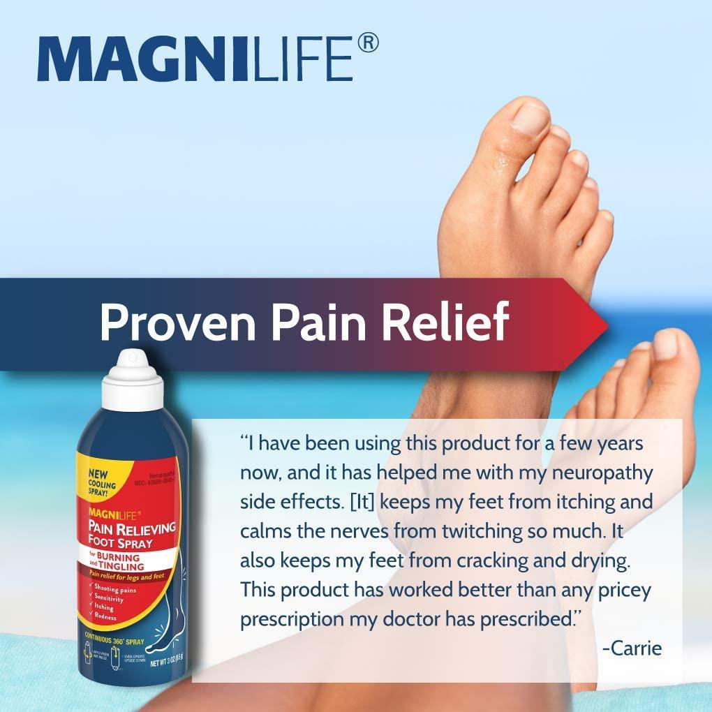 MagniLife Pain Relieving Foot Spray, Natural Pain Relief for Burning