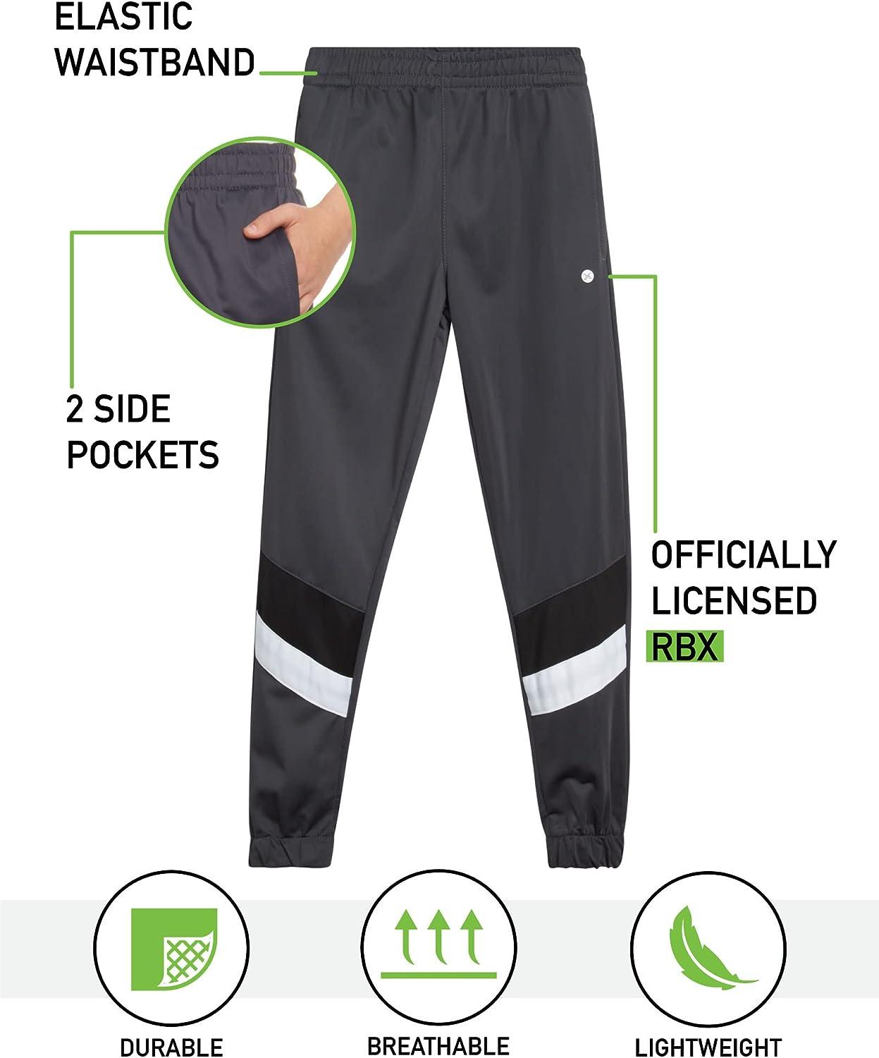 RBX Boys Sweatpants 4 Pack Active Tricot Warm-Up Jogger Track