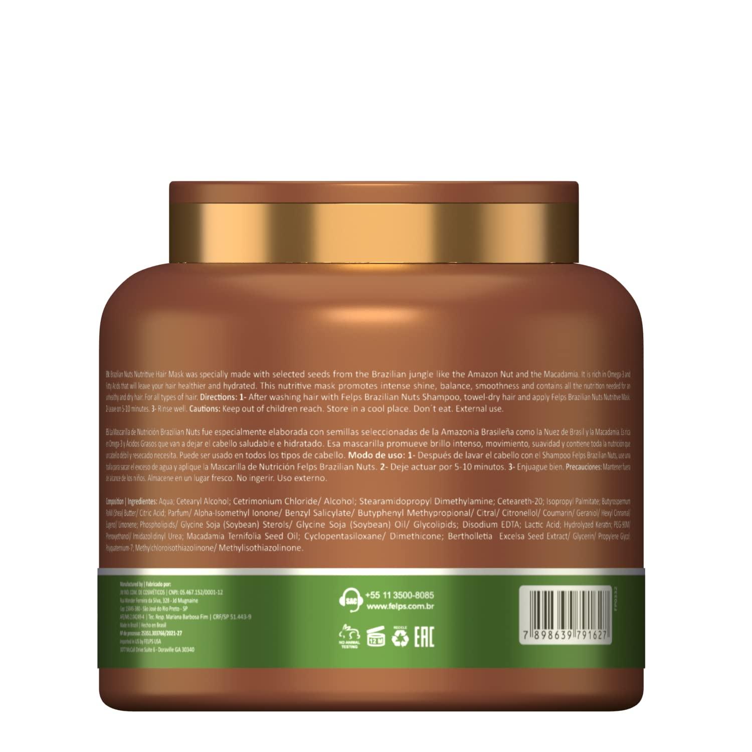 Felps Brazilian Nuts Keratin Nutritive Hair Mask 1kg/35.3oz