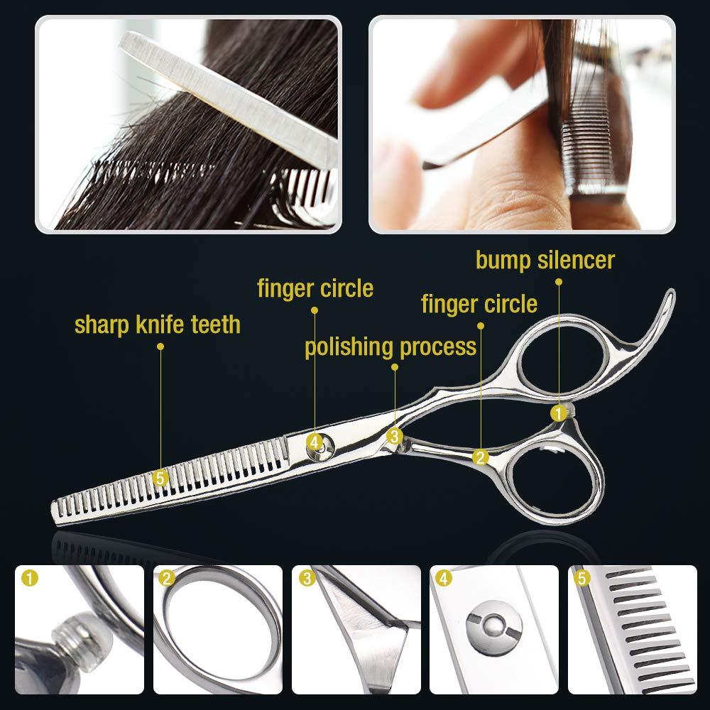Professional Hair Cutting Scissors Thinning Shears Set  inch Japanese  Stainless Steel Razor Edge Haircut Kit - Best For Men women Kids Barber  Salon