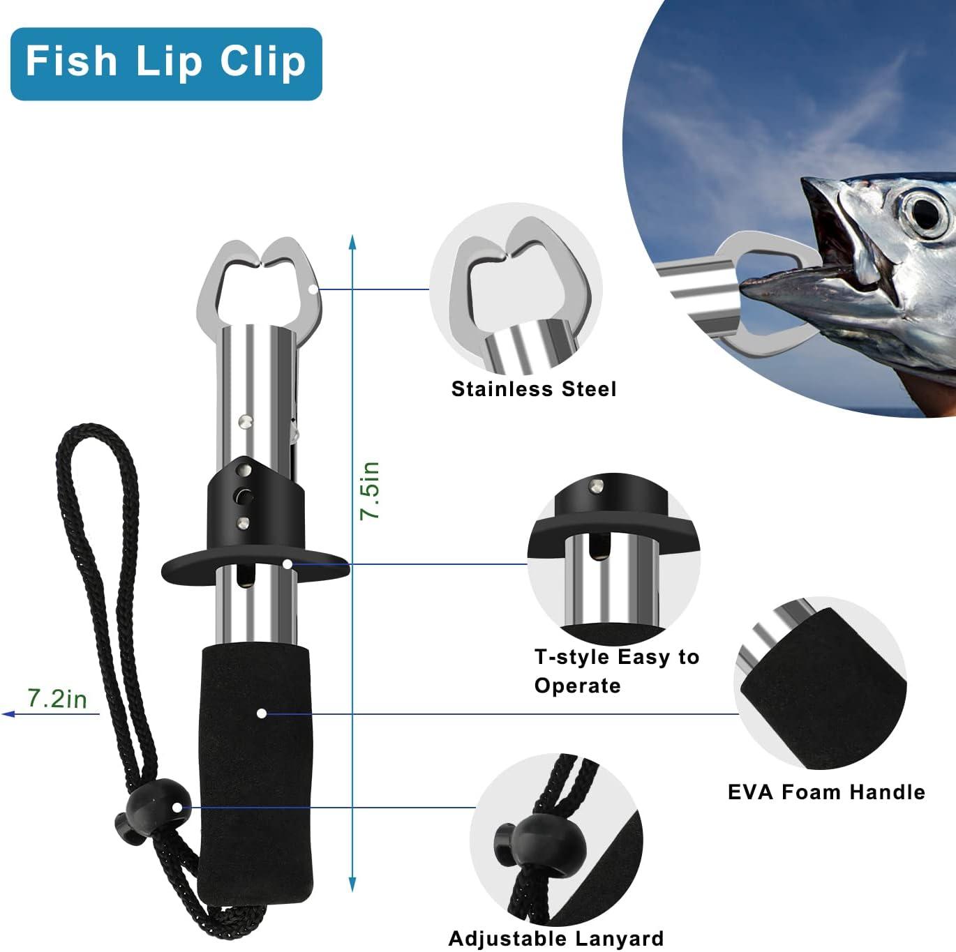 Lybile Fish Hook Remover Tool Aluminum Saltwater Fishing Pliers Set Include  Fish Gripper Fishing Pliers Kit Fish Hook Separator Fishing Lanyard and  Electronic Scale Fishing Accessories Kit for Fishmen