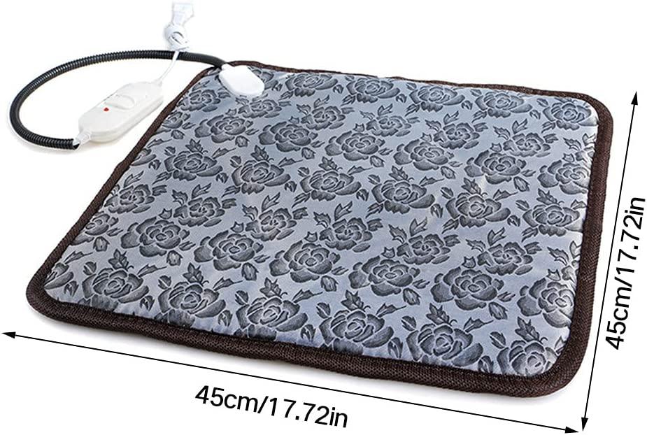 Hongyun Pet Heating Pad for Cat and Dog Indoor Warming Mat Waterproof Heated  Mat with Chew Resistant Cord(17.7 x17.7)