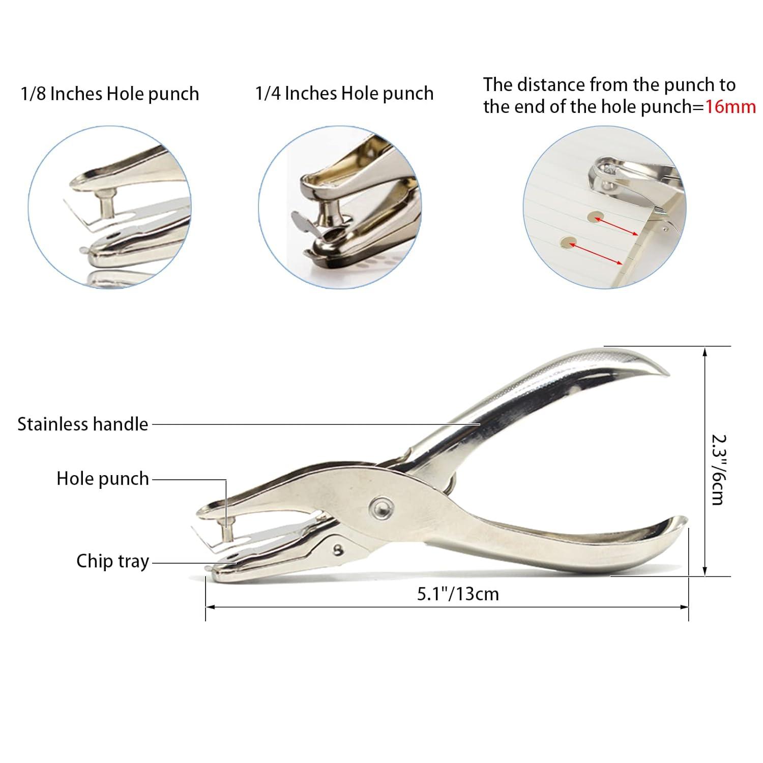 Hole Punch Handheld Hole Puncher 1/4 Inch Hole Paper Punch Circle