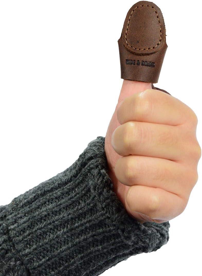 Hide & Drink, Leather Archery Thumb Protector, Mongolian Finger
