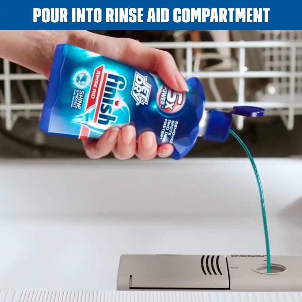 Finish Rinse Aid Jet-Dry Prevents Spots Dishwasher, 8.45 Oz