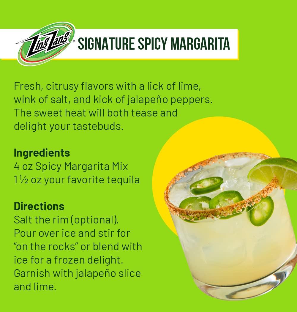 Zing Zang Spicy Margarita Mix Made With All Natural 3 Fruit Juice Blend