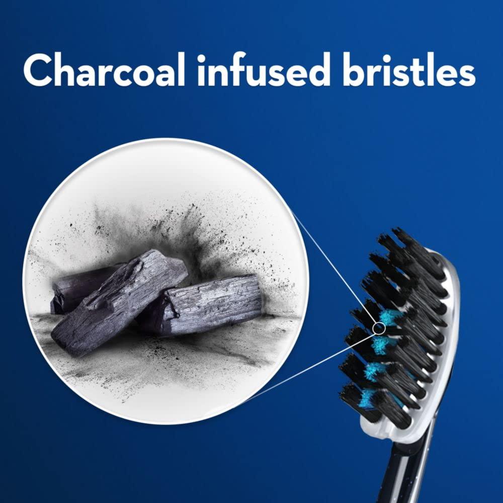 OralB ProFlex Charcoal Manual Toothbrush, Soft, 4 Count