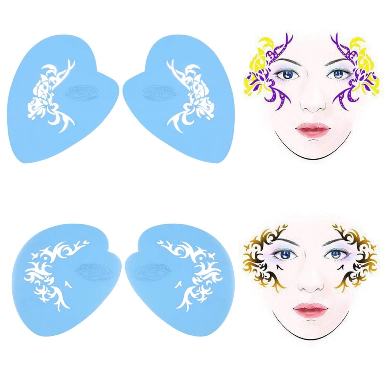 reusable face paint stencils - 7 holiday & halloween body painting