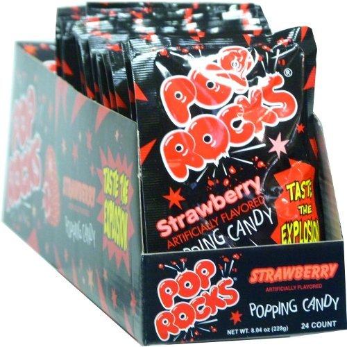Pop Rocks Strawberry 0.33 oz Each (Pack of 24) Strawberry 0.33 Ounce (Pack  of 24)