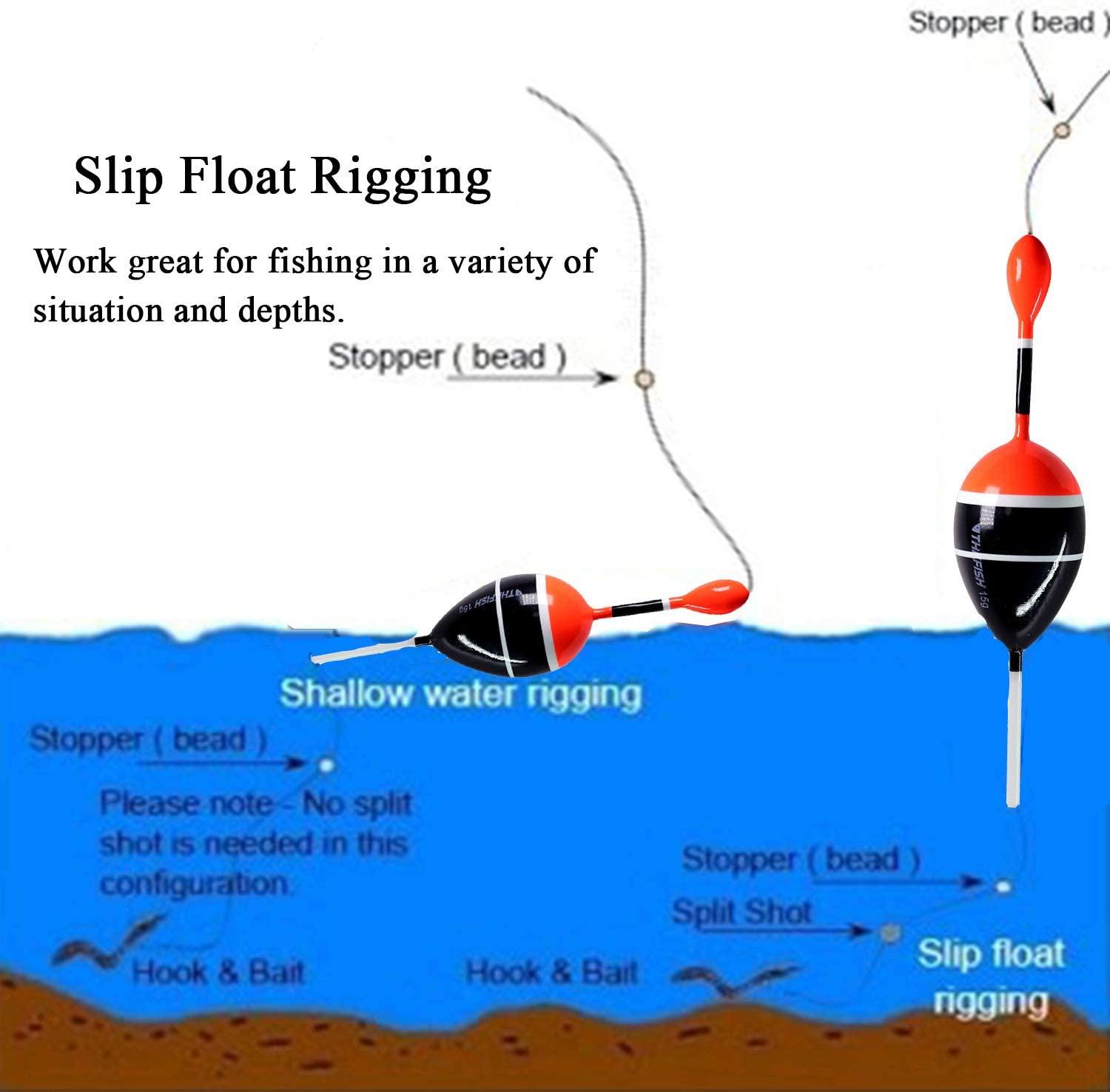 THKFISH Fishing Floats Bobbers Slide Floats Balsa Fishing Bobber Slip