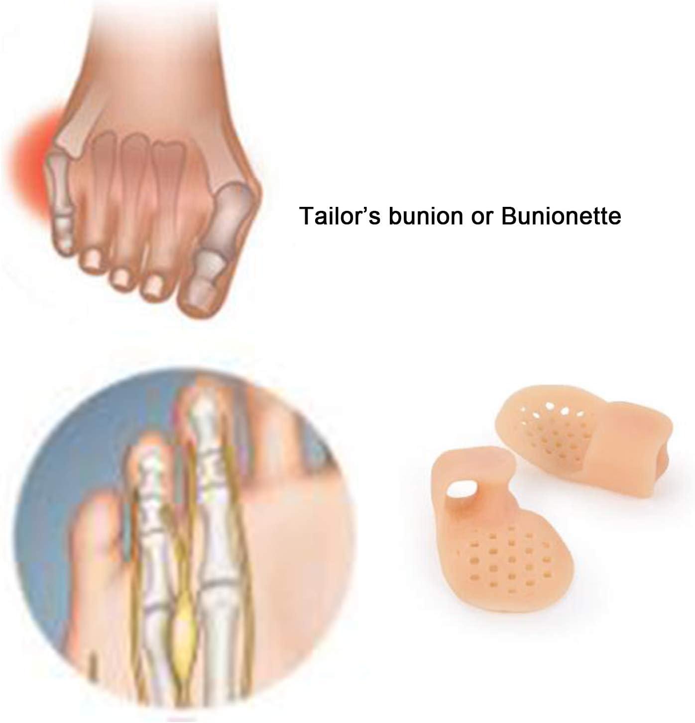 5 PairsPinky Toe Cushion Splint Gel Toe Separators Little Toe