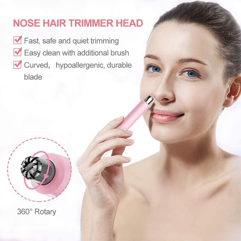 TOUCHBeauty Hair Trimmer for Face Eyebrow Nose Ear Body Hair Trimming All  in ONE Hair Remover for Women Men Dual Blades Shaver Battery Powered  TB-1458 Pink