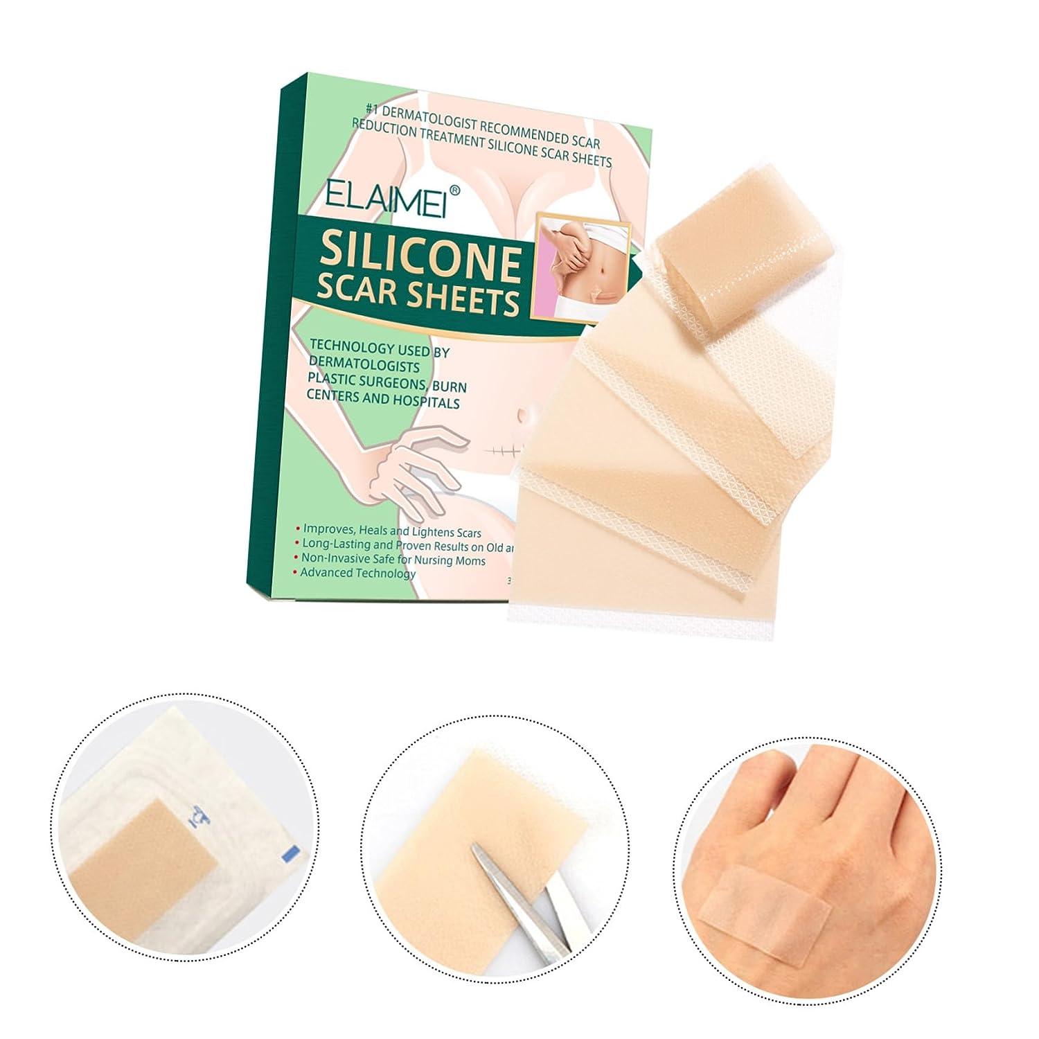 4pcs FOMIYES Silicone Scar Strips for Surgery Scars Silicone Scar