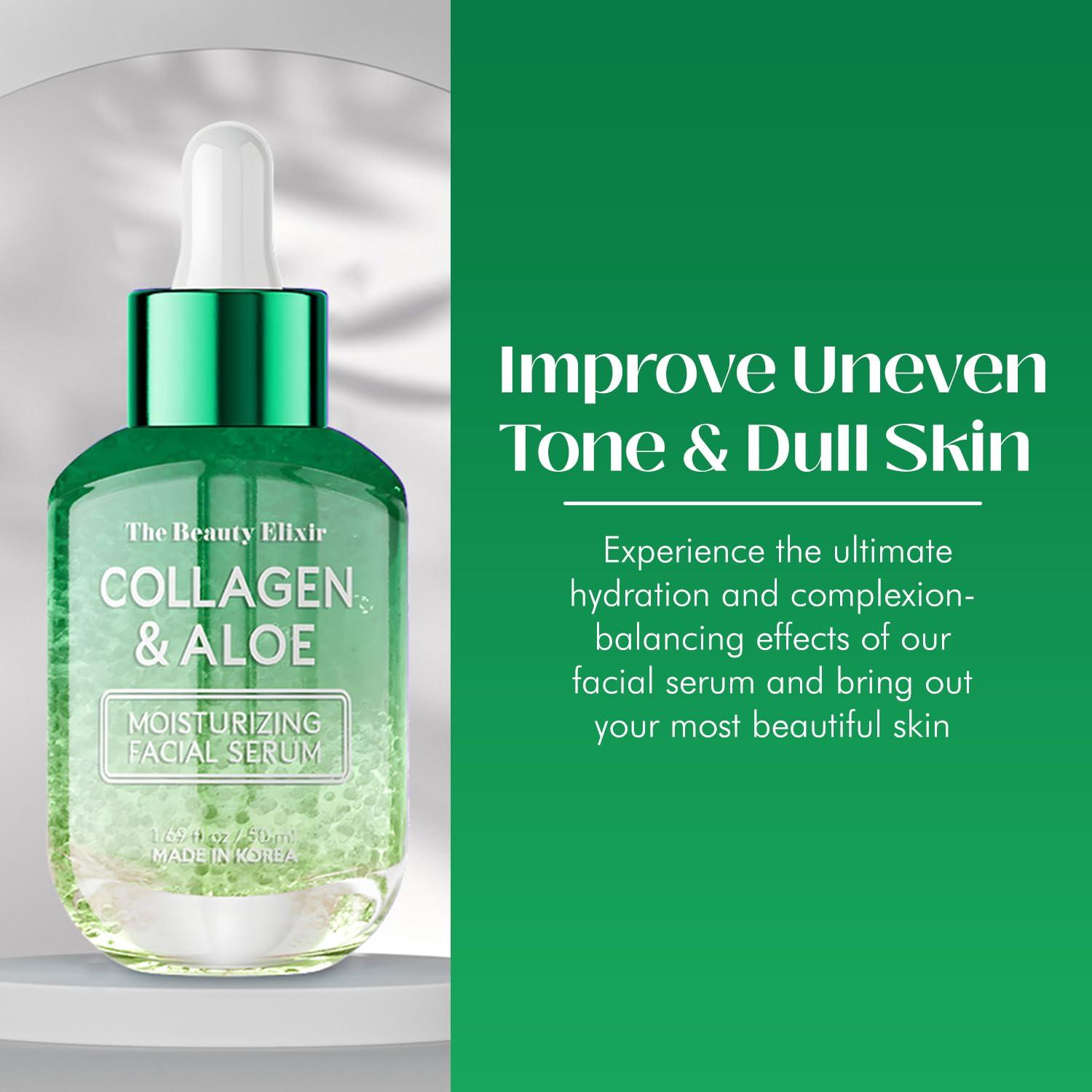 Aloe & Collagen Serum - Anti-Aging Hydrating & Skin Tightening | Korean  Skin Care for All Skin Types | Paraben Free & Vegan - 1.69 Fl. Oz | Buy Now  with Express International Delivery | GoSupps.com