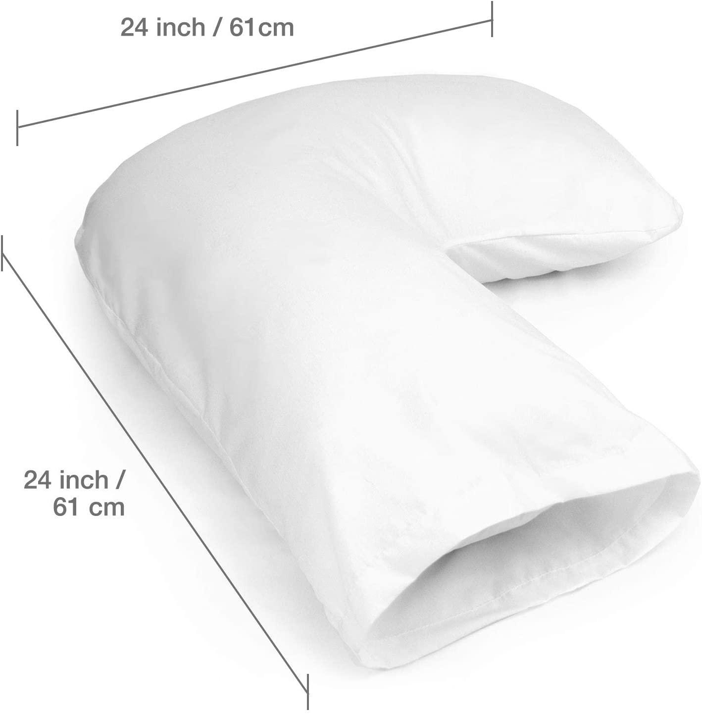 DMI Body Pillow, Side Sleeper Pillow and Pregnancy Pillow with Contoured  Support for Neck, Back, Hip, Joint Pain and Sciatica Relief with Removable