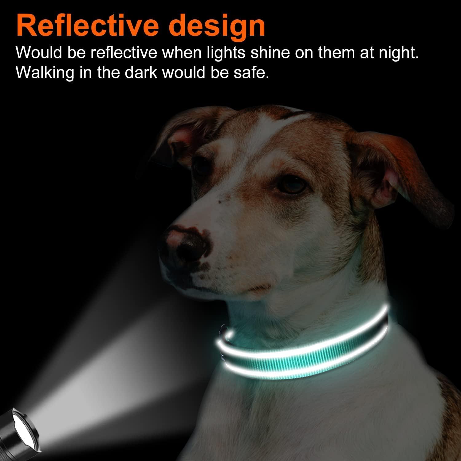 Joytale Reflective Dog Collar Adjustable Padded Nylon Collar